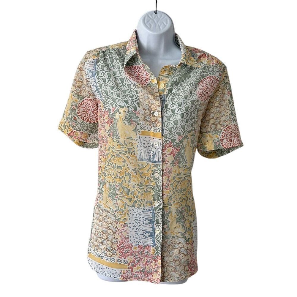 Alfred Dunner Women's Petite Floral Blouse Size 6 Multicolor Vintage - Picture 2 of 8